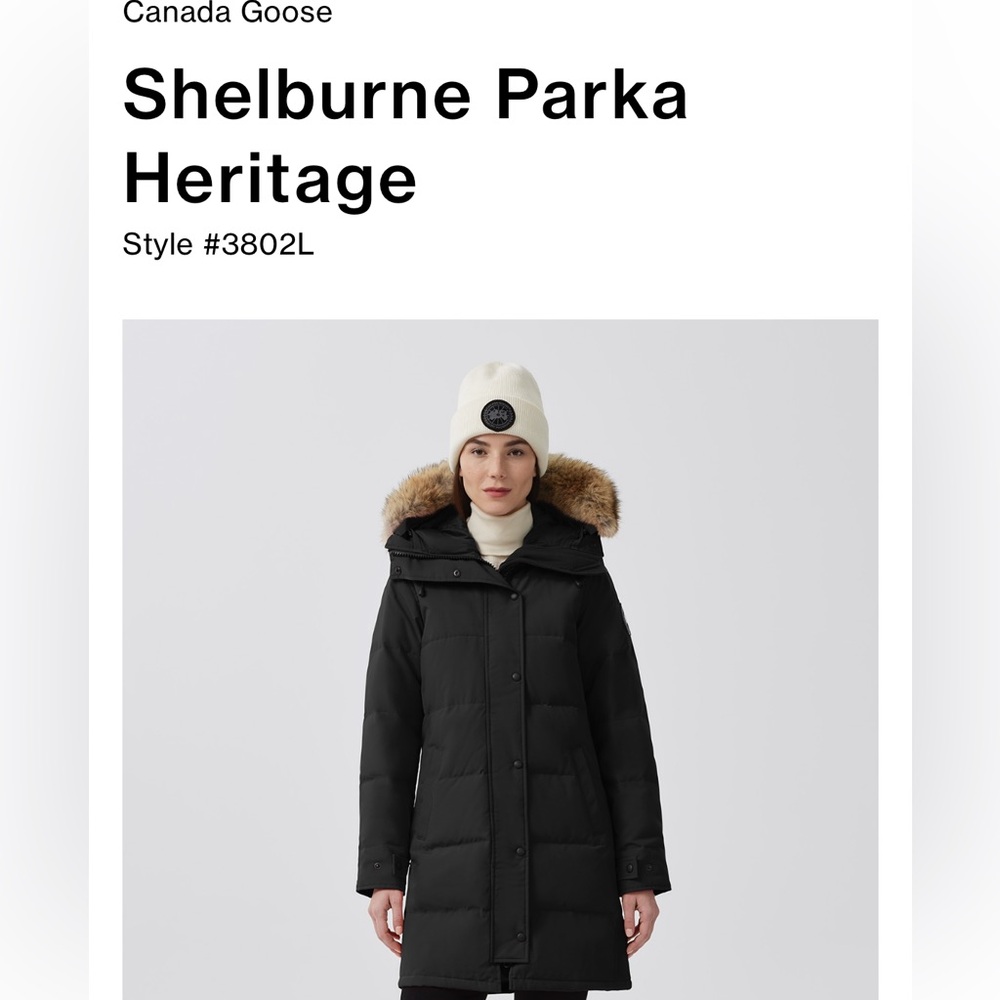 Canada Goose Black Shelburne Parka, black, XS, fur trim not included